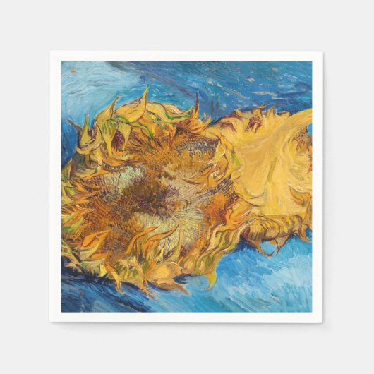Vincent van Gogh - Two Cut Sunflower Servet (Voorkant)