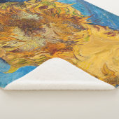 Vincent van Gogh - Two Cut Sunflower Sherpa Deken (3/4)