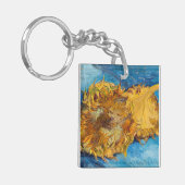 Vincent van Gogh - Two Cut Sunflower Sleutelhanger (Voorkant Links)