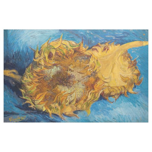 Vincent van Gogh - Two Cut Sunflower Stof (Yard (91,4 cm))