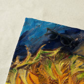 Vincent van Gogh - Two Cut Sunflower Strandlaken (In situ)