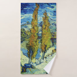 Vincent Van Gogh Two Poplars op Saint-Rémy Bad Handdoek