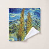 Vincent Van Gogh Two Poplars op Saint-Rémy Bad Handdoek (Wasdoekje)