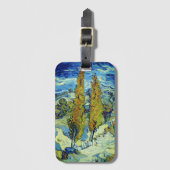 Vincent Van Gogh Two Poplars op Saint-Rémy Bagagelabel (Voorkant (verticaal))