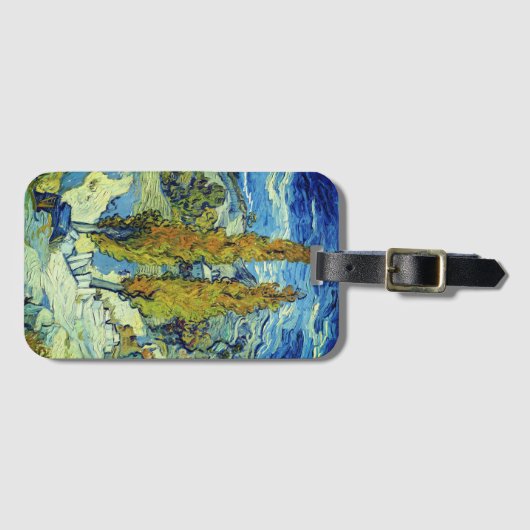 Vincent Van Gogh Two Poplars op Saint-Rémy Bagagelabel (Voorkant (horizontaal))