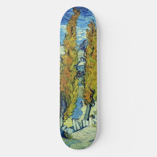 Vincent Van Gogh Two Poplars op Saint-Rémy Persoonlijk Skateboard (Voorkant)