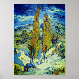 Vincent Van Gogh Two Poplars op Saint-Rémy Poster