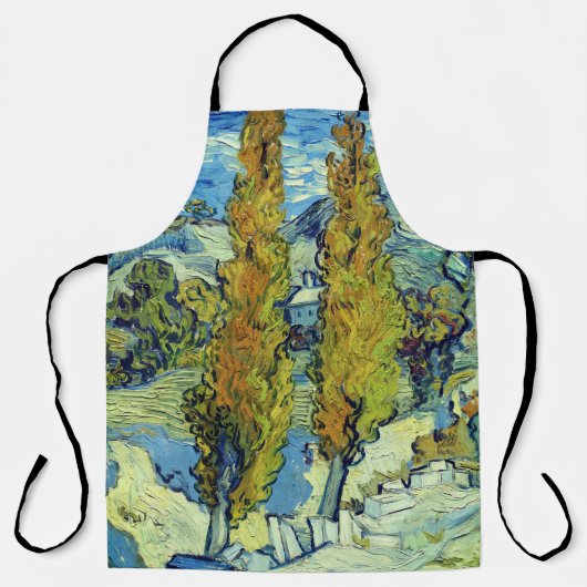 Vincent Van Gogh Two Poplars op Saint-Rémy Schort (Voorkant)