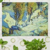 Vincent Van Gogh Two Poplars op Saint-Rémy Theedoek (Gevouwen)