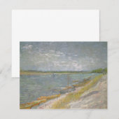 Vincent van Gogh - Uitzicht op een rivier met roei (Voorkant / Achterkant)