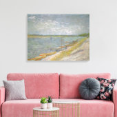 Vincent van Gogh - Uitzicht op een rivier met roei Canvas Afdruk (Insitu (Woonkamer))