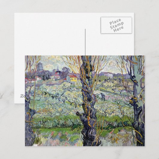 Vincent van Gogh | Uitzicht van Arles, 1889 Briefkaart (Voorkant / Achterkant)