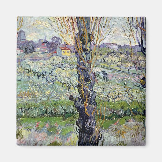 Vincent van Gogh | Uitzicht van Arles, 1889 Magneet (Voorkant)