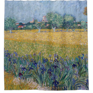 Vincent Van Gogh - Uitzicht van Arles met Irises Douchegordijn