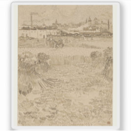 Vincent van Gogh - Uitzicht van Arles vanaf de Whe Sticker