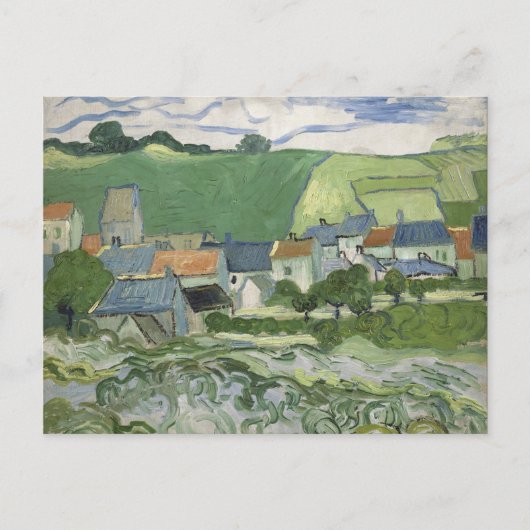 Vincent van Gogh - Uitzicht van Auvers Briefkaart (Voorkant)