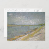 Vincent van Gogh - Uitzicht van een rivier w Roeib Briefkaart (Voorkant / Achterkant)