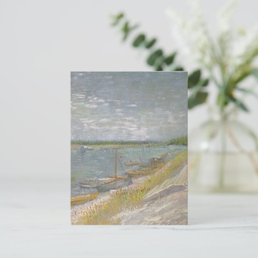 Vincent van Gogh - Uitzicht van een rivier w Roeib Briefkaart (Staand voorkant)