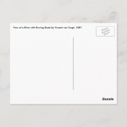 Vincent van Gogh - Uitzicht van een rivier w Roeib Briefkaart (Achterkant)