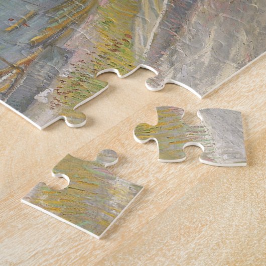 Vincent van Gogh - Uitzicht van een rivier w Roeib Legpuzzel (Zijkant)