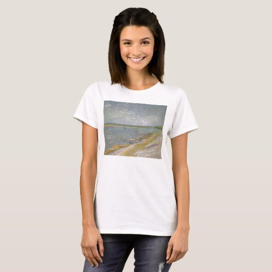 Vincent van Gogh - Uitzicht van een rivier w Roeib T-shirt (Voorkant volledig)