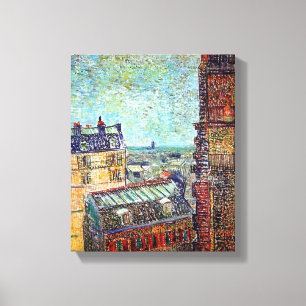 Vincent van Gogh - Uitzicht van Paris Pointillism  Canvas Afdruk