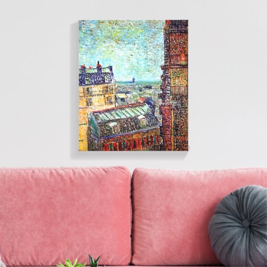 Vincent van Gogh - Uitzicht van Paris Pointillism  Canvas Afdruk (Insitu (Woonkamer))