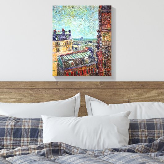 Vincent van Gogh - Uitzicht van Paris Pointillism  Canvas Afdruk (Insitu (Slaapkamer))