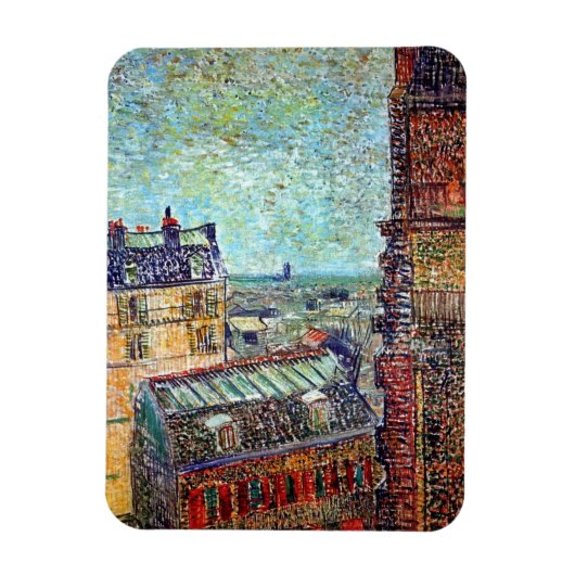 Vincent van Gogh - Uitzicht van Paris Pointillism  Magneet (Verticaal)