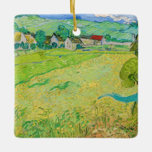 Vincent van Gogh - Uitzicht van Vessenots bij Auve Keramisch Ornament (Voorkant)