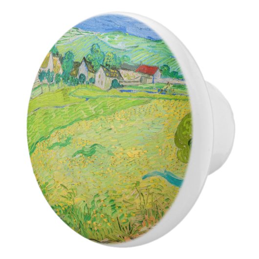 Vincent van Gogh - Uitzicht van Vessenots bij Auve Keramische Knop (Rechts)