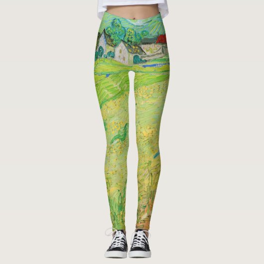 Vincent van Gogh - Uitzicht van Vessenots bij Auve Leggings (Voorkant)