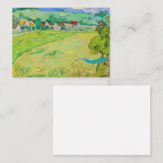 Vincent van Gogh - Uitzicht van Vessenots bij Auve Notitiekaartje (Voorkant / Achterkant)