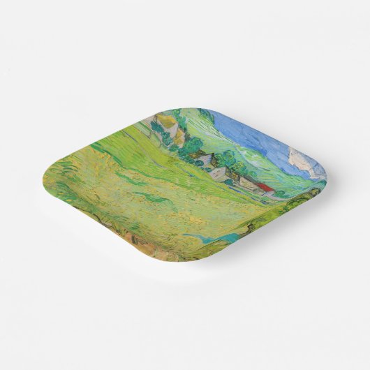 Vincent van Gogh - Uitzicht van Vessenots bij Auve Papieren Bordje (Gebogen)