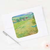Vincent van Gogh - Uitzicht van Vessenots bij Auve Vierkante Sticker (Envelop)