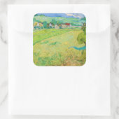 Vincent van Gogh - Uitzicht van Vessenots bij Auve Vierkante Sticker (Tas)
