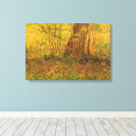 Vincent van Gogh - Undergrowth Canvas Afdruk (Insitu (Houten vloer))