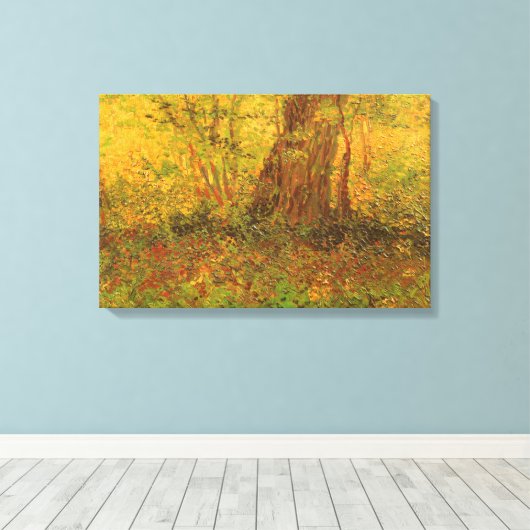 Vincent van Gogh - Undergrowth Canvas Afdruk (Insitu (Houten vloer))