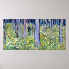 Vincent van Gogh Undergrowth met Two Figures Poster