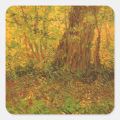 Vincent van Gogh - Undergrowth Vierkante Sticker (Voorkant)