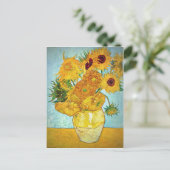 Vincent van Gogh - Vaas met 12 Zonnebloemen Briefkaart (Staand voorkant)