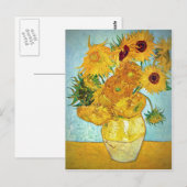 Vincent van Gogh - Vaas met 12 Zonnebloemen Briefkaart (Voorkant / Achterkant)