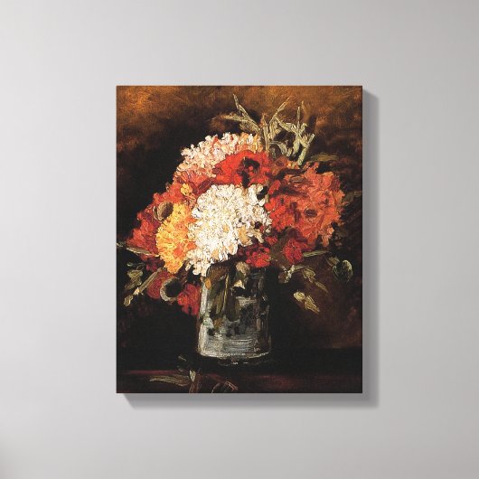 Vincent Van Gogh - Vaas Met Anjers - Kunst Canvas Afdruk (Voorkant)