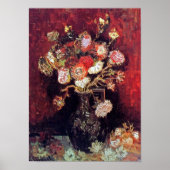 Vincent van Gogh - vaas met austers en flox Poster (Voorkant)