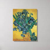 Vincent van Gogh - Vaas met irissen Gele achtergro Canvas Afdruk (Voorkant)
