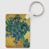 Vincent van Gogh - Vaas met irissen Gele achtergro Sleutelhanger (Achterkant)