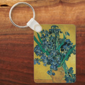 Vincent van Gogh - Vaas met irissen Gele achtergro Sleutelhanger (Voorkant)