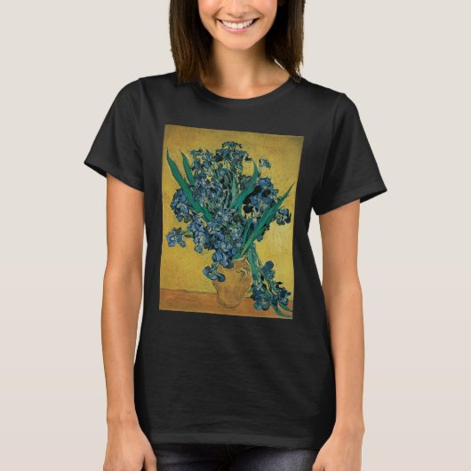 Vincent van Gogh - Vaas met irissen Gele achtergro T-shirt (Voorkant)