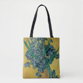 Vincent van Gogh - Vaas met irissen Gele achtergro Tote Bag (Voorkant)