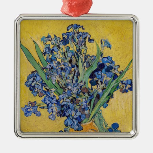 Vincent van Gogh - Vaas met irissen Metalen Ornament (Voorkant)